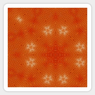 3D star abstract orange design  brick Sticker